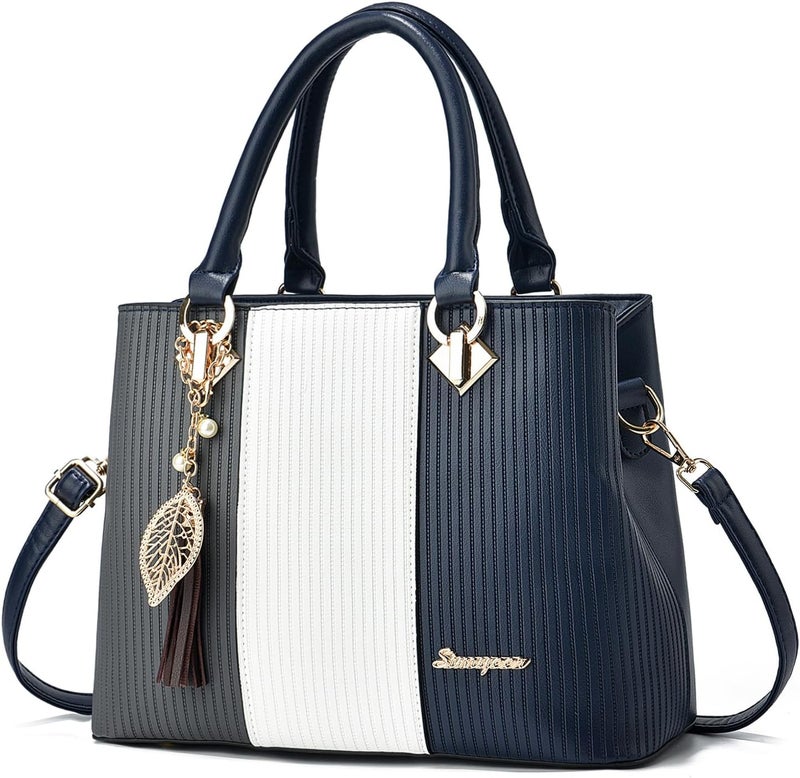 SiMYEER Purses and Handbags for Women Leather Tote Shoulder Bag Medium Satchel Purse Top Handle Bags for Ladies - Image 1